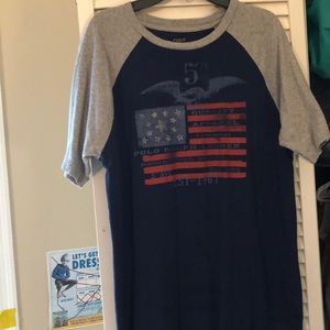 Ralph Lauren By Polo Boys Raglan Tee Shirt Blue